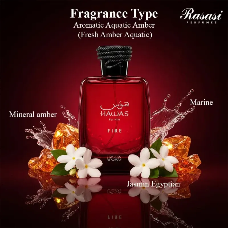 RASASI Hawas Fire Eau De Parfum Spray 100ML 2