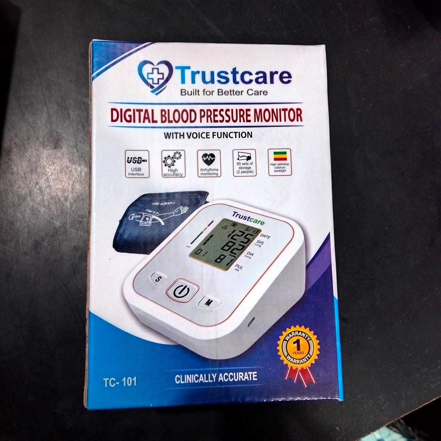 Trustcare TC-101 Digital Blood Pressure Monitor with Voice Function] 2