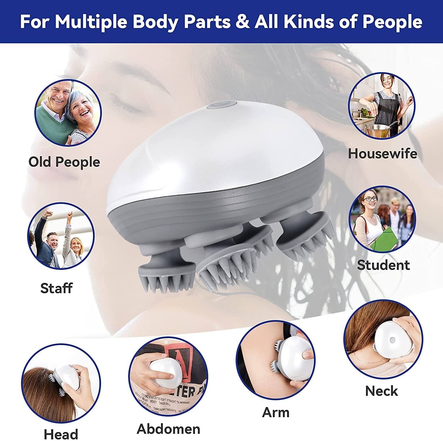Multifunctional Electric Scalp & Body Massager - Handheld Relaxing Tool 2