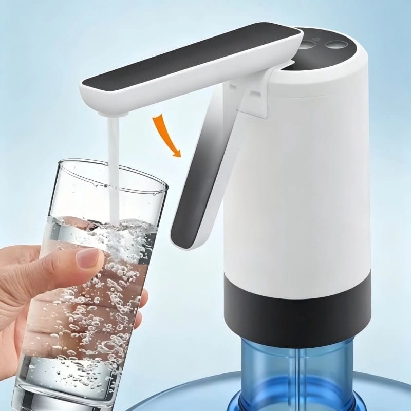 Automatic Electric Water Dispenser Pump – Foldable Spout ও Rechargeable Smart Water Pump for Water Gallon Jar